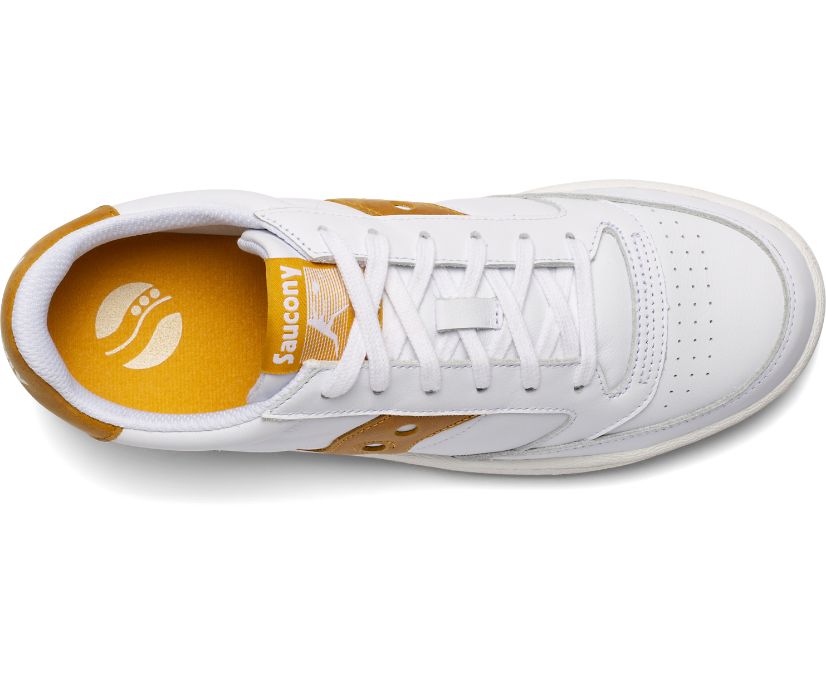 Women's Saucony Jazz Court Originals White / Yellow | Singapore 052MQZA